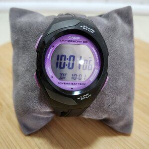 Casio PHYS 2575 STR-300 Quartz Digital Ladies Watch 60 Lap WR 5 Bar